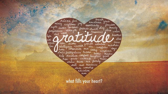 heart with the word 'gratitude' inside it 