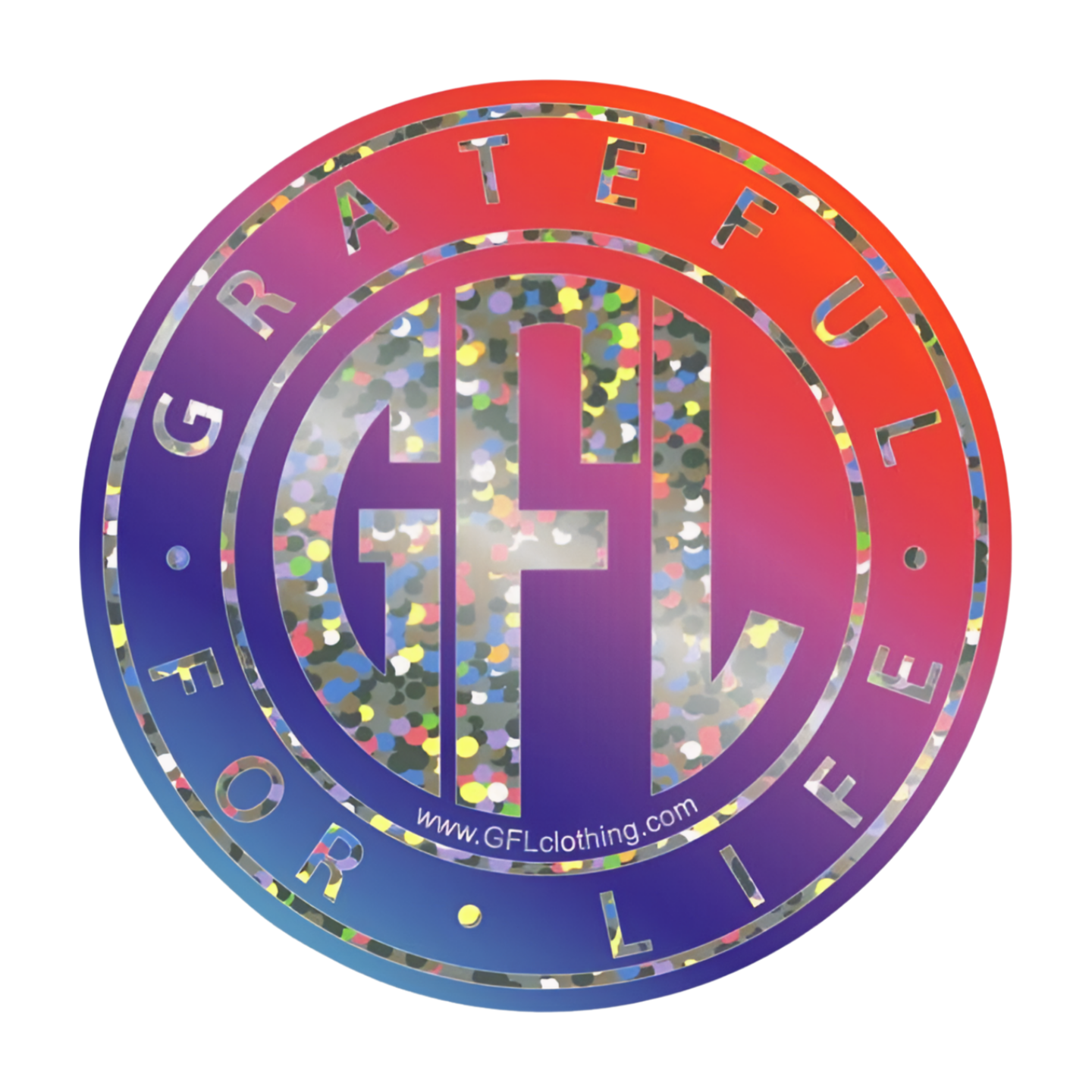 Glitter GFL Circle Sticker