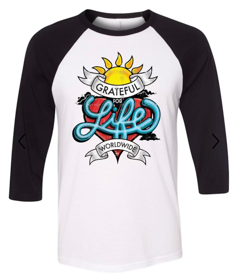Grateful Heart 3/4-Sleeve Baseball Tee